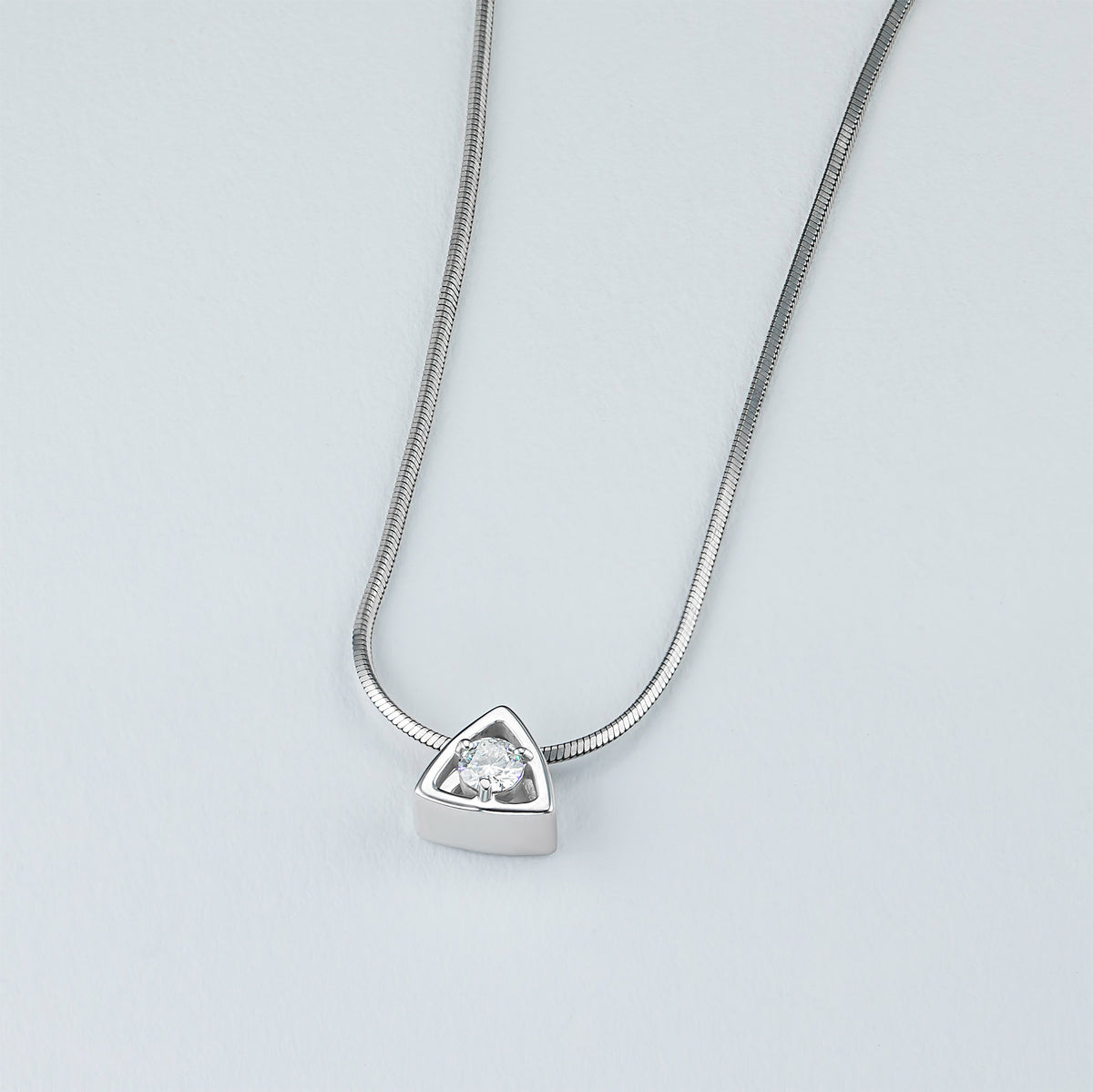 14K White Gold Pendant with Natural Diamonds