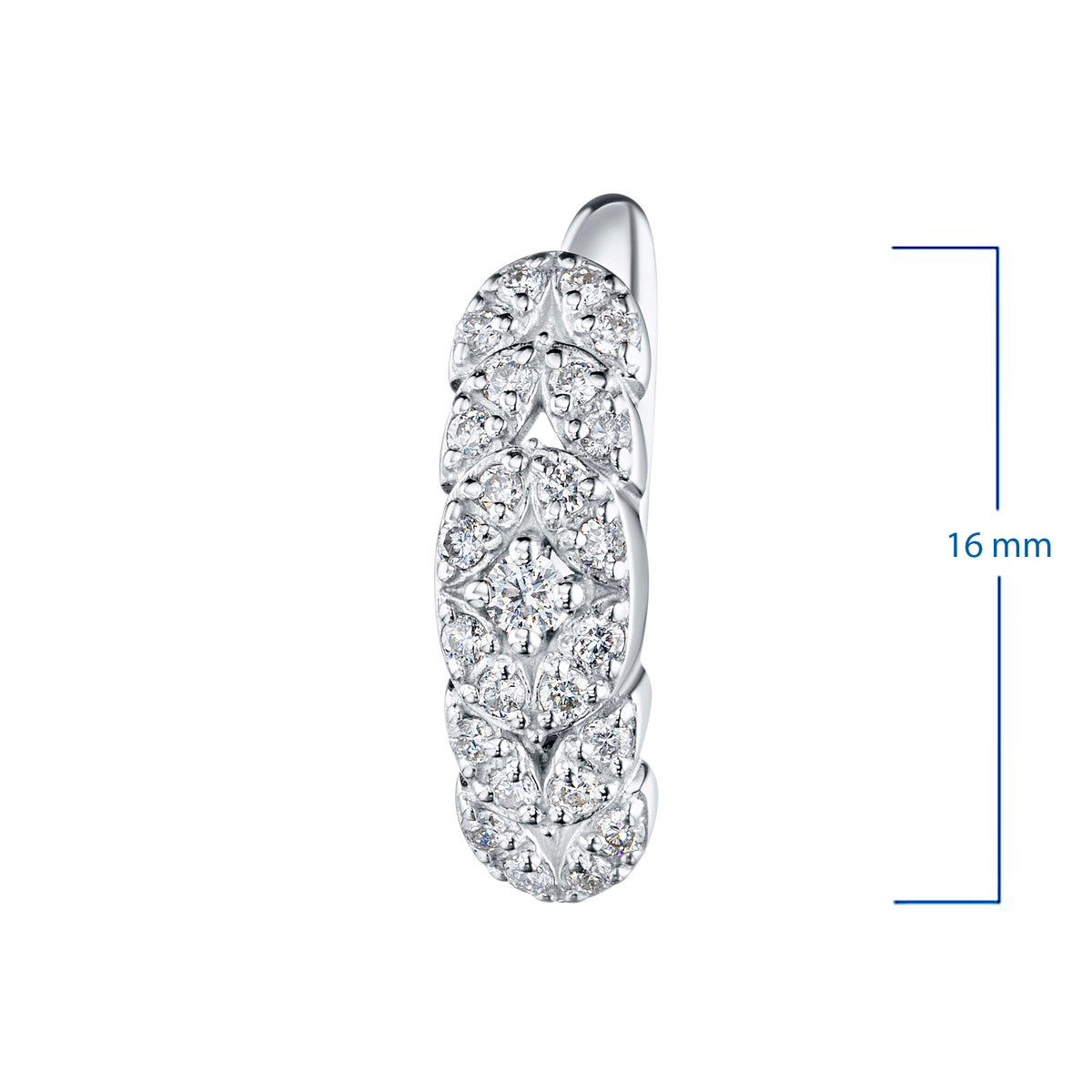 14K White Gold Earrings with Natural Diamonds
