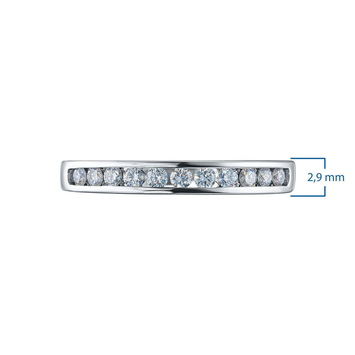 14K White Gold Ring with Natural Diamonds