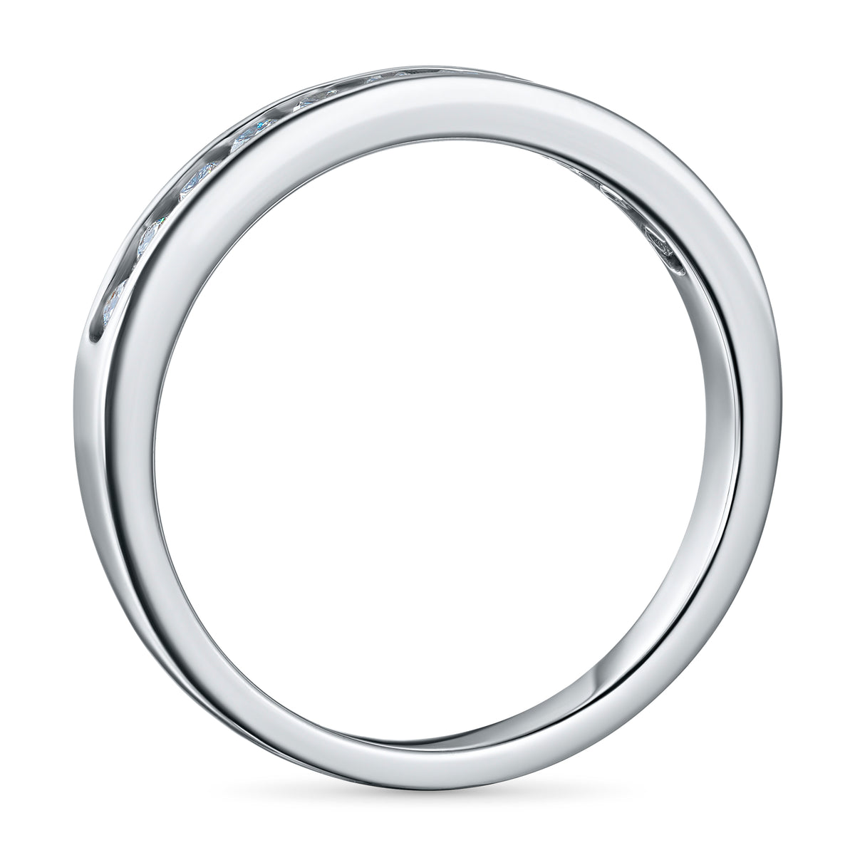 14K White Gold Ring with Natural Diamonds