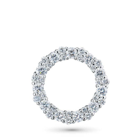 14K White Gold Pendant with Lab-Created Diamonds