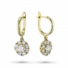 Обеци с диаманти