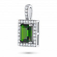 Висулка с диаманти или С хромдиопсид