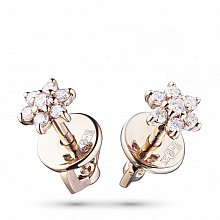 Обеци с диаманти